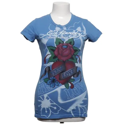 T-shirt (Blue, Multicolored) from Ed Hardy by Christian Audigier Cotton