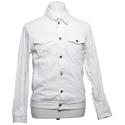 Veste en jean (Blanc) de H&M Man Coton, Élasthane