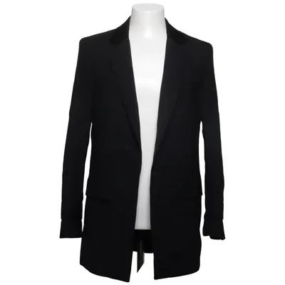 Blazer (Schwarz) von Karl Lagerfeld for H&M Baumwolle, Elasthan, Viskose, Wolle
