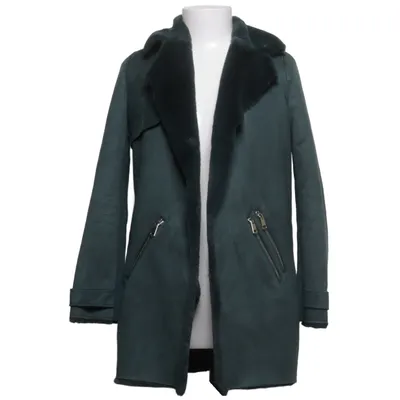 Shearlingjakke (Grøn) fra River Island Petite Elastan, Polyester