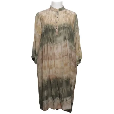 Robe longue (Vert, Beige) de Cofur Soie