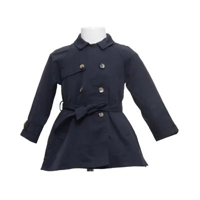 Trench coat (Blue) from Zara Girls Cotton, Polyamide