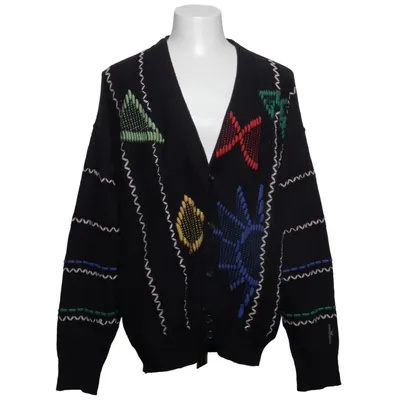 Cardigan (Zwart, Meerkleurig) van Carlo Colucci Acryl, Katoen, Linnen, Viscose