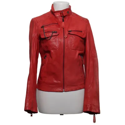 Leather jacket (Red) from Mustang Cotton, Leather, Polyester