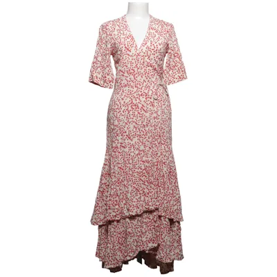 Slå-om-kjole (Rød, Beige) fra Ganni Viscose