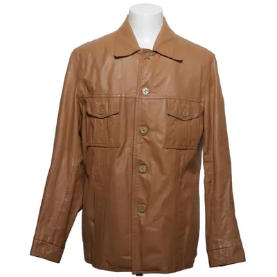 Leather jacket (Brown) from Melka Leather, Polyamide