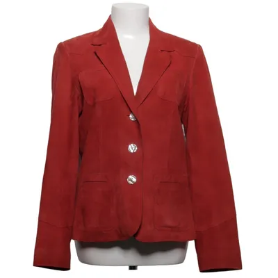 Läderkavaj (Brun) från Gaddi's Skinn, Polyester