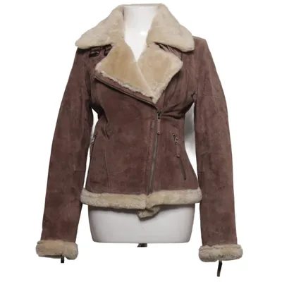 Shearlingjakke (Brun, Beige) fra Oakwood Akryl, Polyester