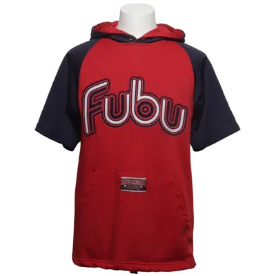 Short sleeve hoodie (Red, Blue) from Fubu Polyester