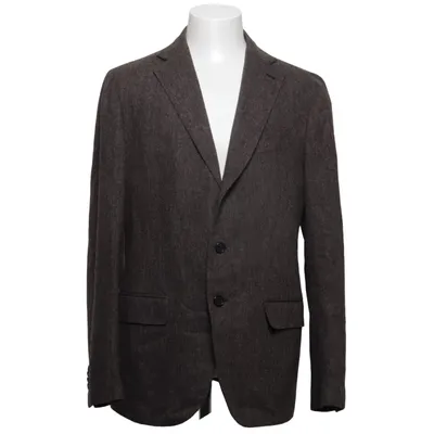 Blazer (Marron) de Caruso Cachemire, Cupro, Laine