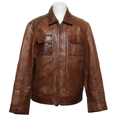 Leather jacket (Brown) from Commander Leather, Polyester