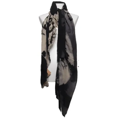 Châle (Noir, Beige) de Beck Söndergaard Soie, Laine