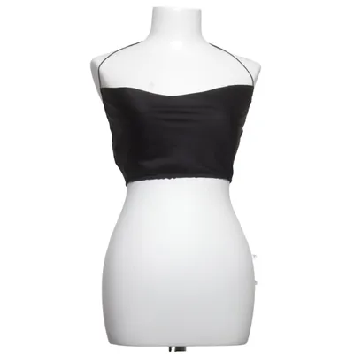Halterneck top (Sort) fra Nathalie Schuterman Elastan, Silke
