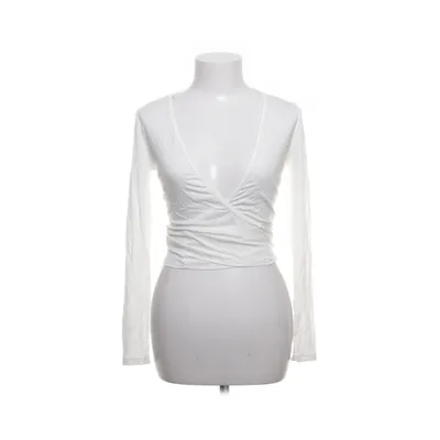 Slå-om top (Hvid) fra Shein Elastan, Viscose
