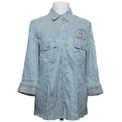 Shirt (Blauw, Wit) van Bonita Katoen, Elastaan, Polyamide, Polyester