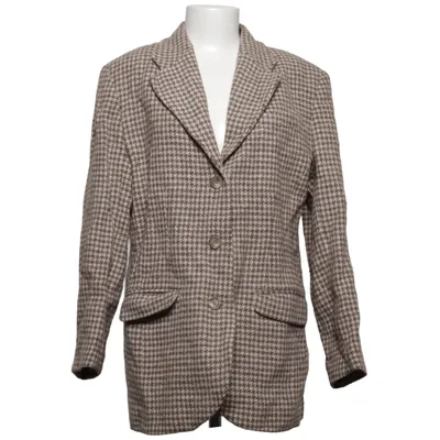 Blazer (Bruin, Beige) van Woman Collection H&M Viscose, Wol
