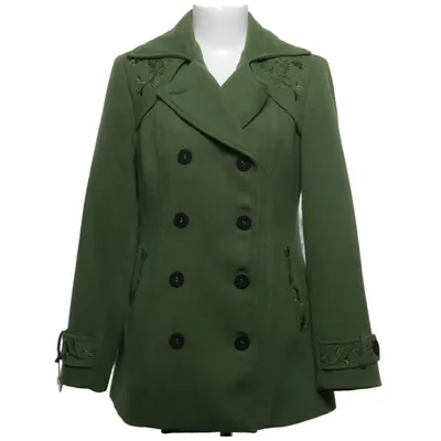 Coat (Green) from Oxygene Polyester, Viscose
