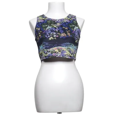 Crop top (Blue, Multicolored) from Phanuel Elastane, Polyester