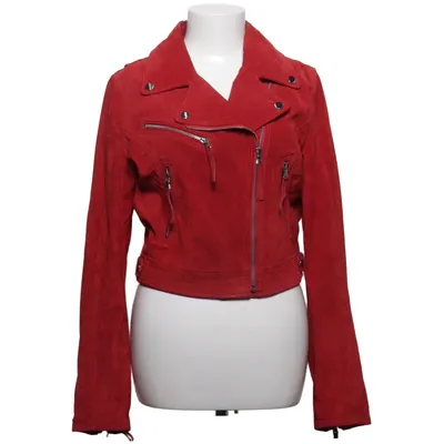 Veste de motard (Rouge) de Raggirl Cuir, Polyester