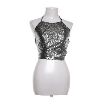 Halternecktopp (Svart, Silverfärgad) från Monki Polyester