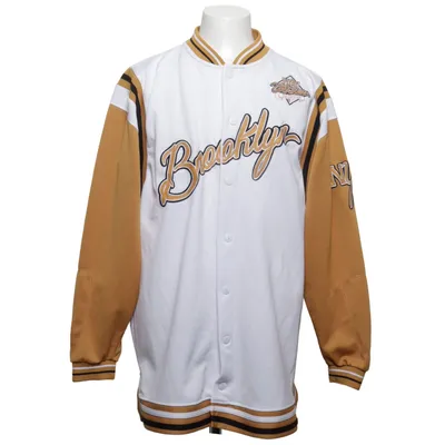 Varsity jacket (White, Brown, Black) from Fubu Polyester