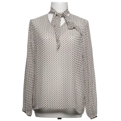 Blouse portefeuille (Blanc, Bleu, Marron) de Odeon Polyester