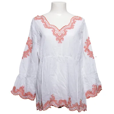 Robe de plage (Blanc, Orange) de Culture Coton