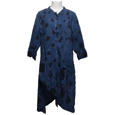 Jurk (Blauw, Zwart) van Kekoo Design Katoen, Linnen