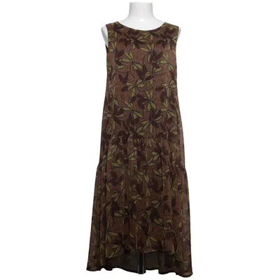 Klänning (Brun, Gul, Svart) från La Fee Atelier Metallfiber, Polyester