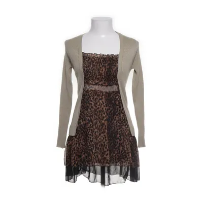 Klänning (Beige, Brun, Svart) Bomull, Polyester