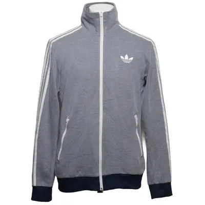 Trainingsjacke (Grau, Weiß, Blau) von Adidas Originals Baumwolle, Polyester