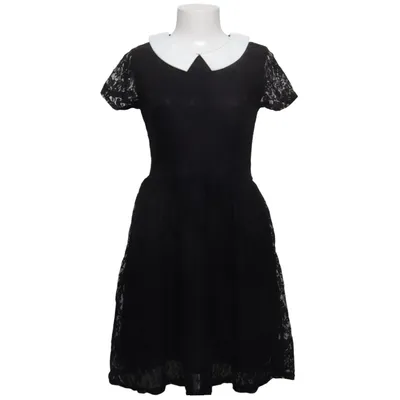Kjole (Sort, Hvid) fra Gothicana by EMP Elastan, Polyamid, Polyester