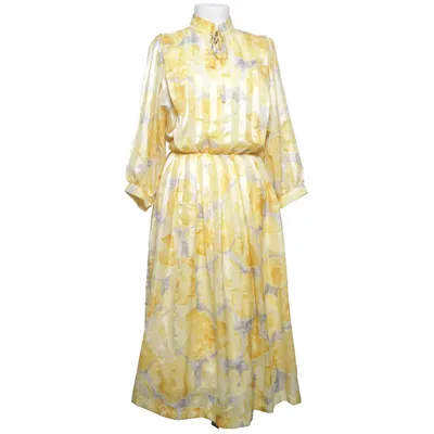 Robe (Jaune, Gris, Blanc) de Lucie Linden Acétate, Polyester