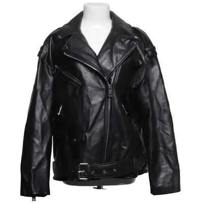 Bikerjack (Zwart) van Zara Polyester, Polyurethaan, Imitatieleer