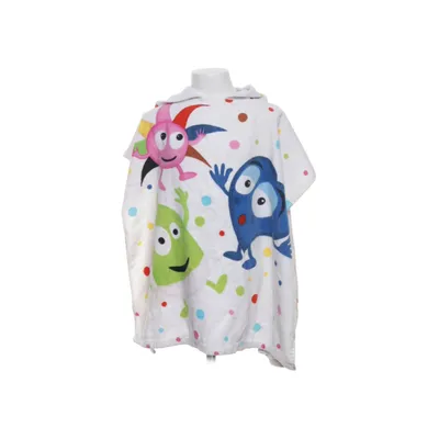 Badcape (Vit, Flerfärgad) från Babblarna Bomull