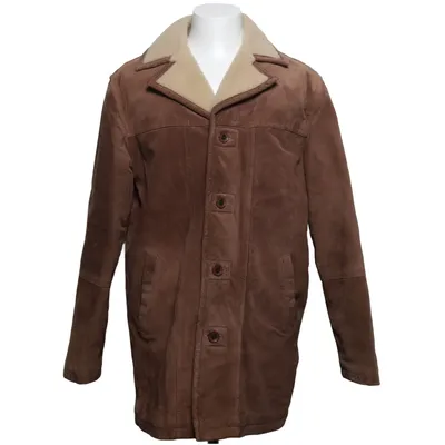 Shearling jas (Bruin, Beige) van Petroff Acryl, Polyester