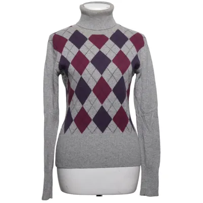 Rollkragenpullover (Grau, Lila) von Brigitte von Boch Kaschmir