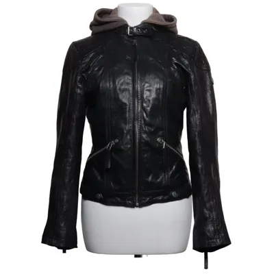Leren jack (Zwart) van Gipsy Katoen, Leer, Polyester