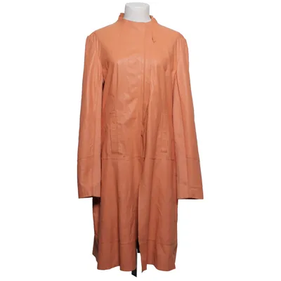 Leather coat (Orange) from Cigno Nero Leather, Polyester