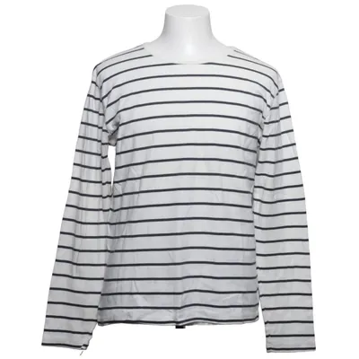 Langærmet t-shirt (Hvid, Blå) fra East West