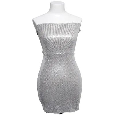 Cocktailklänning (Silverfärgad) från NLY Elastan, Metallfiber, Polyamid