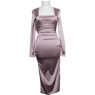 Aftenkjole (Pink) fra Naanaa Elastan, Polyester
