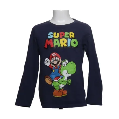 Lange mouwen shirt (Blauw, Meerkleurig) van Super Mario Katoen