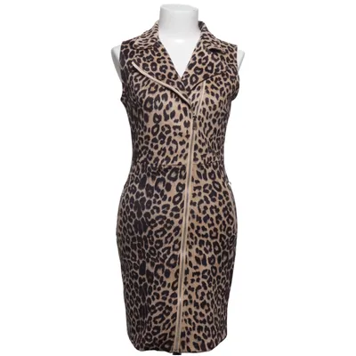 Jurk (Beige, Zwart) van Voyelles Elastaan, Polyester