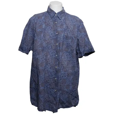 Korte mouwen shirt (Blauw, Bruin) van Dressmann Katoen, Linnen