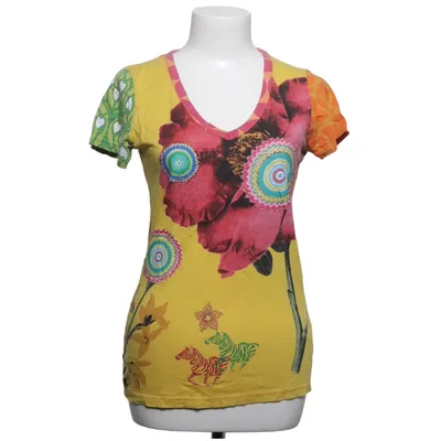 T-shirt (Geel, Meerkleurig) van Desigual Katoen, Viscose