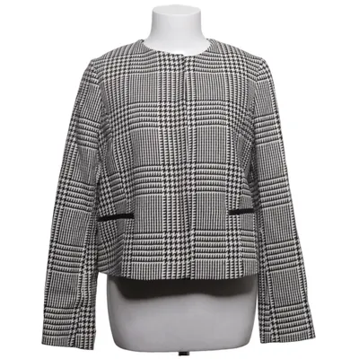 Blazer (Black, White) from Mango Suit Cotton, Lyocell, Polyester, Viscose