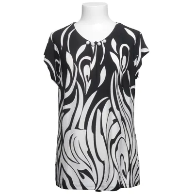 Top (Zwart, Wit) van Hermann Lange Elastaan, Polyester