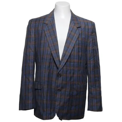 Blazer (Blue, Brown) from Guy Laroche Linen, Polyester, Wool