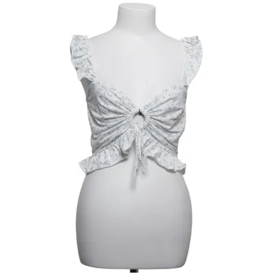 Crop top (White, Blue) from Nelly Elastane, Polyester